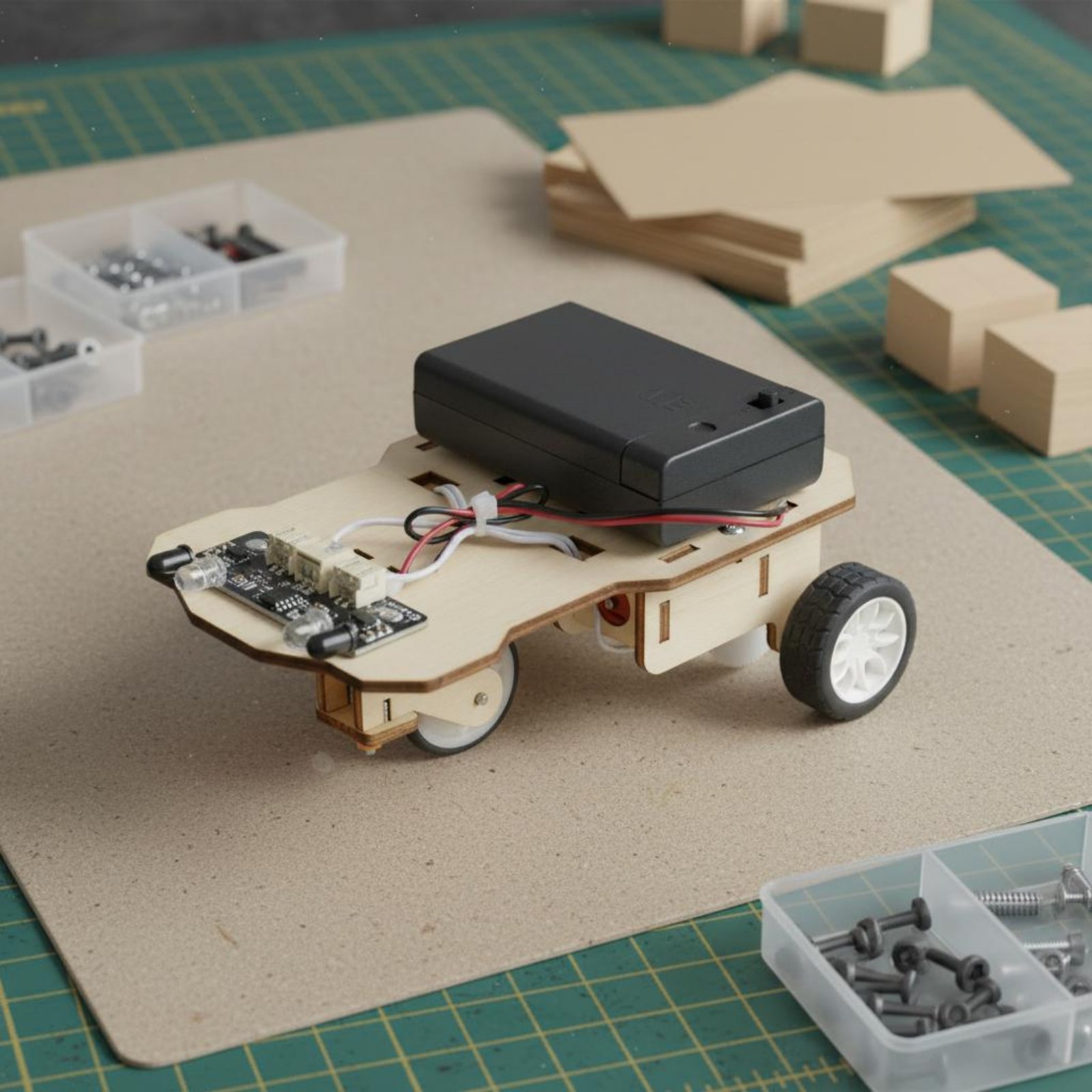 Science Kit - Kit Veicolo Intelligente in Legno per